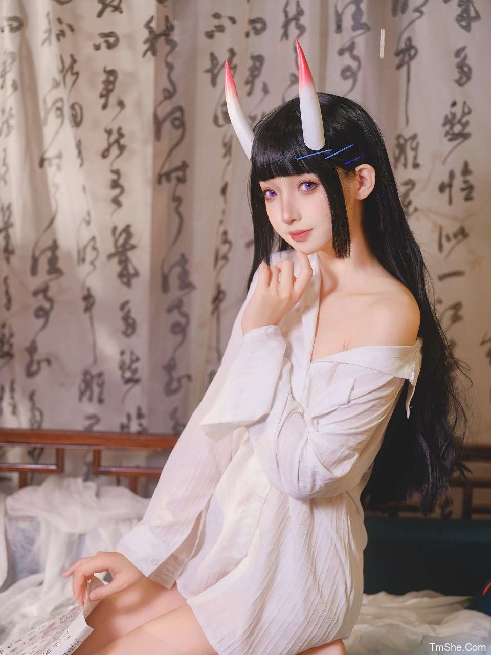 「祖木子」摄影素材 – 能代白衬衫(16P/192MB)-猫萌